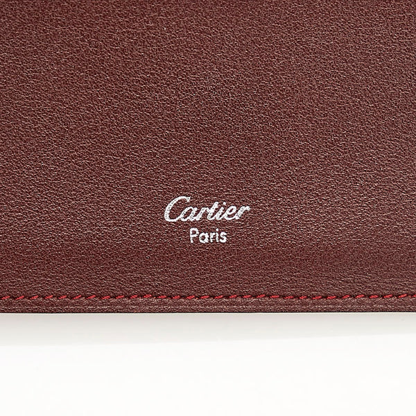 カルティエ カードケース ブラック レザー メンズ CARTIER 【中古】