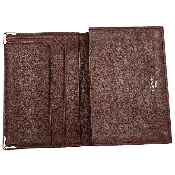 カルティエ カードケース ブラック レザー メンズ CARTIER 【中古】