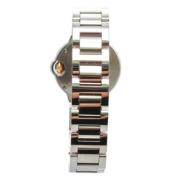 カルティエ バロンブルーSM　 腕時計 W6920034 クオーツ ピンクシェル文字盤 ステンレススチール K18PG ピンクゴールド レディース CARTIER 【中古】