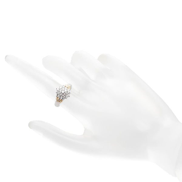 ノーブランド Pt900 プラチナ K18YG イエローゴールド コンビ ダイヤ0.70ct リング 指輪 レディース no brand 8号 【中古】