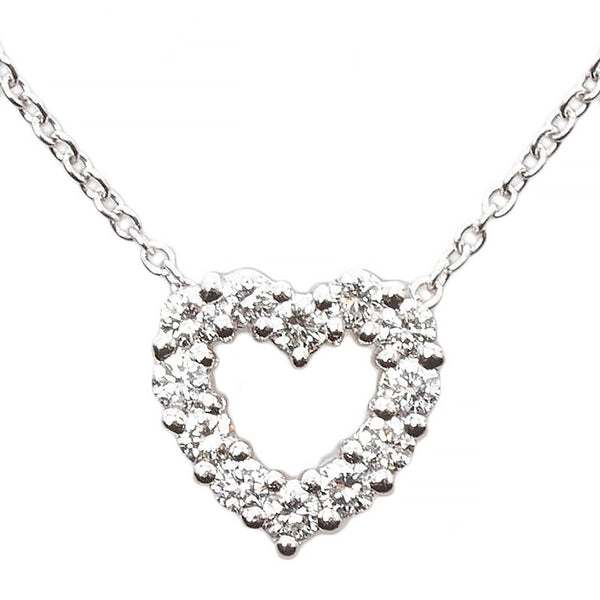 Pt900 プラチナ Pt850 プラチナ ダイヤ0.30ct ペンダントネックレス レディース 【中古】
