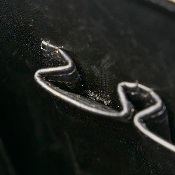 グッチ クロコ型押し ハンドバッグ ブラック レザー レディース GUCCI 【中古】