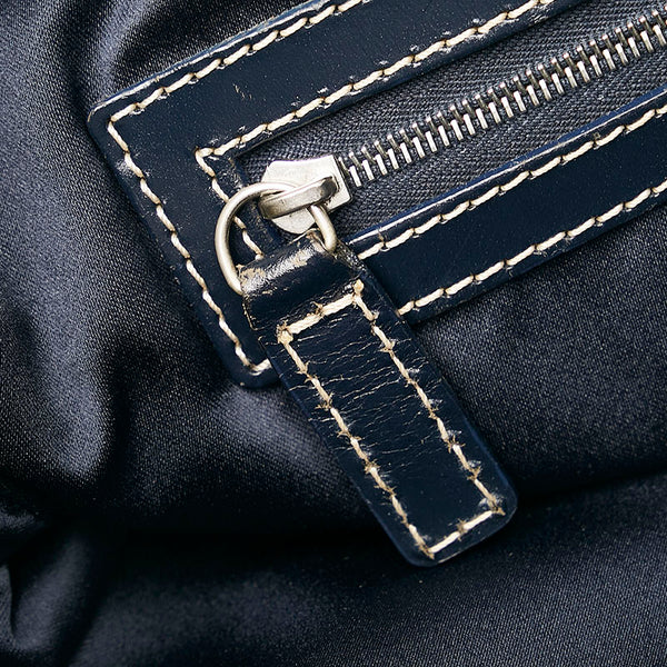 フェンディ ズッキーノ トートバッグ ショルダーバッグ ベージュ ネイビー キャンバス レザー レディース FENDI 【中古】