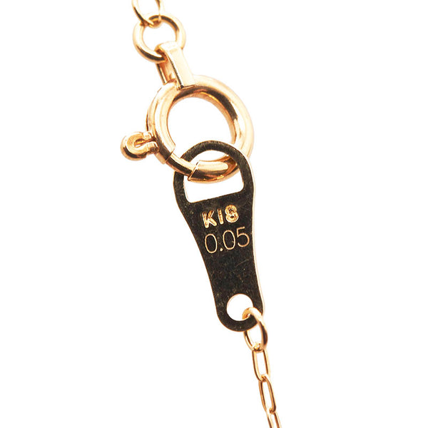 K18YG イエローゴールド ダイヤ0.05ct クロス ネックレス レディース 【中古】