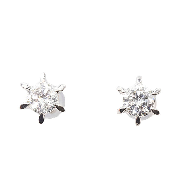 Pt900 プラチナ ダイヤ1.00ct ピアス レディース 【中古】