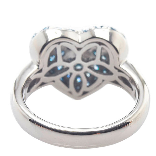Pt900 プラチナ ダイヤ1.10ct ハート リング 指輪 レディース 11号 【中古】
