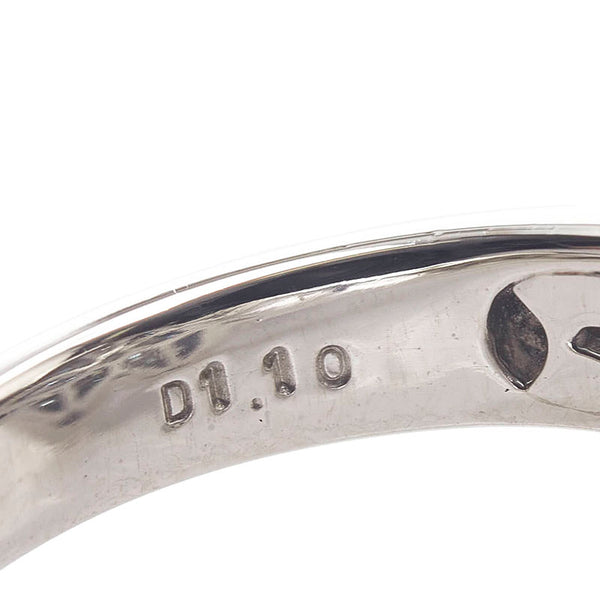 Pt900 プラチナ ダイヤ1.10ct ハート リング 指輪 レディース 11号 【中古】