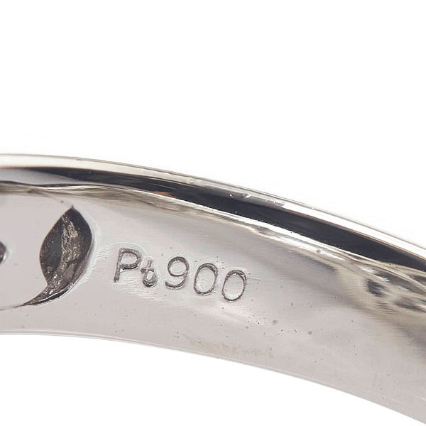 Pt900 プラチナ ダイヤ1.10ct ハート リング 指輪 レディース 11号 【中古】