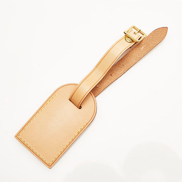 ルイ ヴィトン ドッグ 犬 ネームタグ ポワニエ  ベージュ レザー レディース LOUIS VUITTON 【中古】