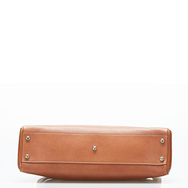 カルティエ マルチェロドゥ カルティエ SM ハンドバッグ トートバッグ  ブラウン レザー レディース CARTIER 【中古】