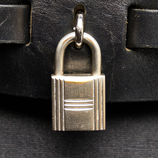 エルメス エールバッグ アドMM リュック バックパック ブラック キャンバス レザー レディース HERMES 【中古】