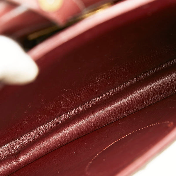 カルティエ マスト 斜め掛け ショルダーバッグ ワインレッド レザー レディース CARTIER 【中古】