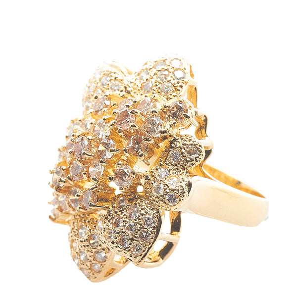 K18YG イエローゴールド ダイヤ2.00ct リング 指輪 レディース 11.5号 【中古】