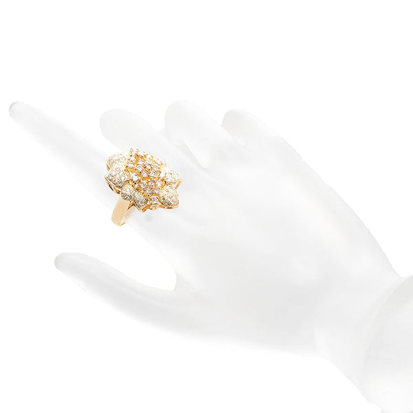 K18YG イエローゴールド ダイヤ2.00ct リング 指輪 レディース 11.5号 【中古】