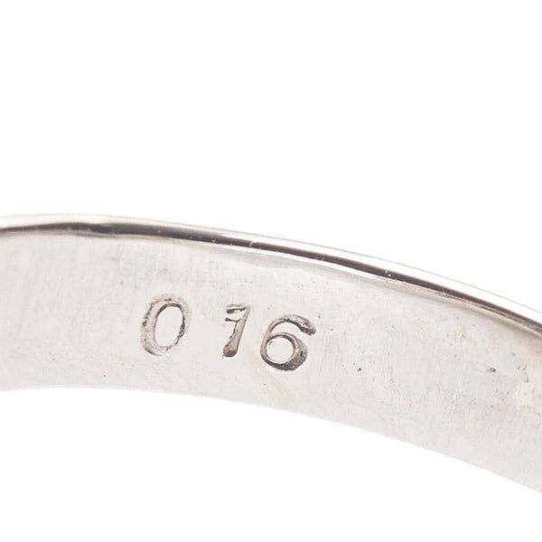 Pt900 プラチナ 赤サンゴ12.8mm ダイヤ0.16ct リング 指輪 レディース 10.5号 【中古】