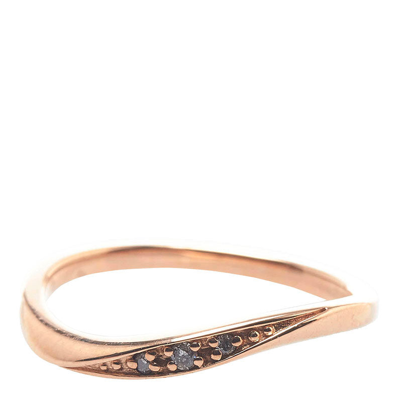 カナルヨンドシー K10PG ピンクゴールド ダイヤ リング 指輪 レディース canal4℃ 7号 【中古】