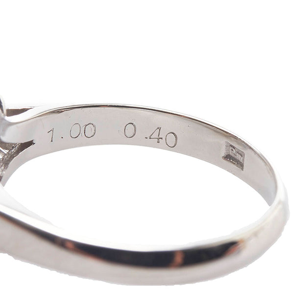 Pt900 プラチナ ルビー1.00ct ダイヤ0.40ct リング 指輪 レディース 13号 【中古】