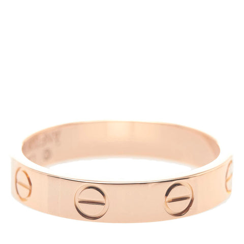 カルティエ ミニ ラブリング #52 リング 指輪 K18PG ピンクゴールド レディース CARTIER 【中古】