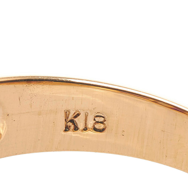 K18YG イエローゴールド ルビー0.57ct ダイヤ0.42ct リング 指輪 レディース 11号 【中古】