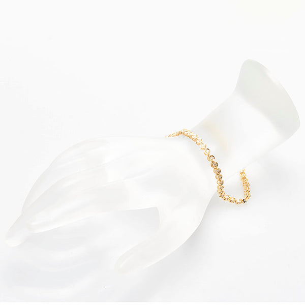 K18YG イエローゴールド ダイヤ1.00ct テニスブレスレット レディース 【中古】
