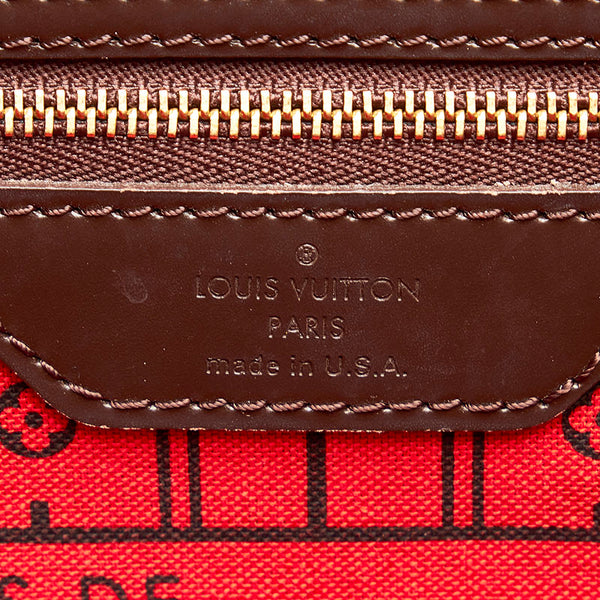 ルイ ヴィトン ダミエ ネヴァーフルMM トートバッグ ショルダーバッグ N51105 エベヌ ブラウン PVC レザー レディース LOUIS VUITTON 【中古】