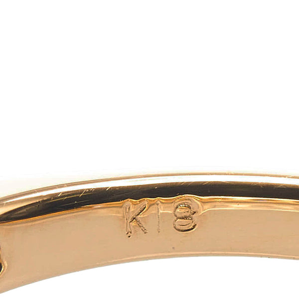 K18YG イエローゴールド ダイヤ1.00ct ハーフエタニティーリング レディース 11号 【中古】