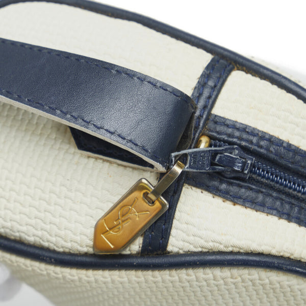 サンローラン 斜め掛け ショルダーバッグ ホワイト PVC レザー レディース SAINT LAURENT 【中古】