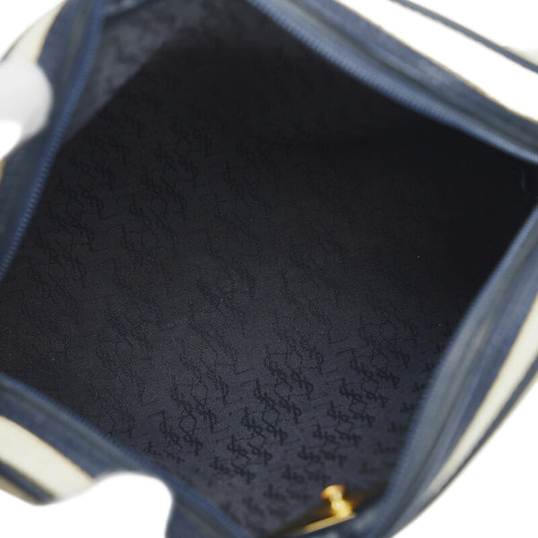 サンローラン 斜め掛け ショルダーバッグ ホワイト PVC レザー レディース SAINT LAURENT 【中古】