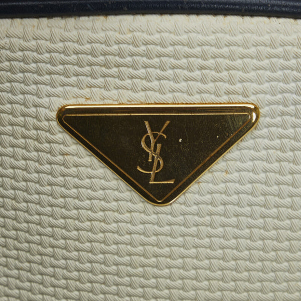 サンローラン 斜め掛け ショルダーバッグ ホワイト PVC レザー レディース SAINT LAURENT 【中古】