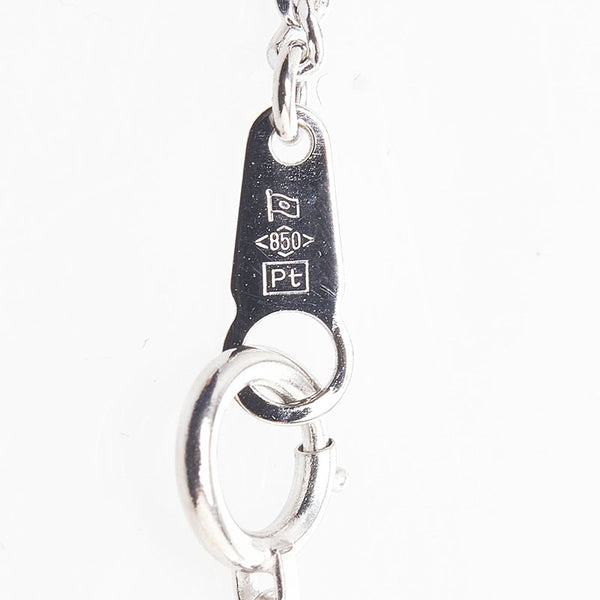 Pt900 プラチナ Pt850 プラチナ ブラックパール約14×13mm ダイヤ0.33ct ペンダントネックレス レディース 【中古】