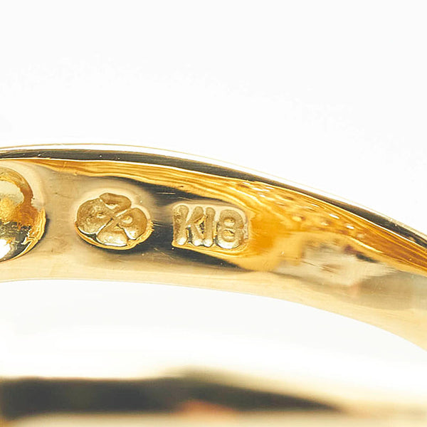 K18YG イエローゴールド ダイヤ0.63ct リング 指輪 レディース 12号 【中古】