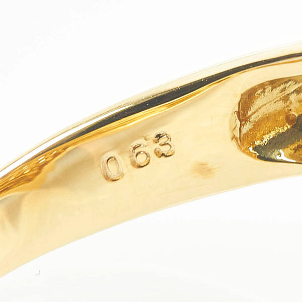 K18YG イエローゴールド ダイヤ0.63ct リング 指輪 レディース 12号 【中古】