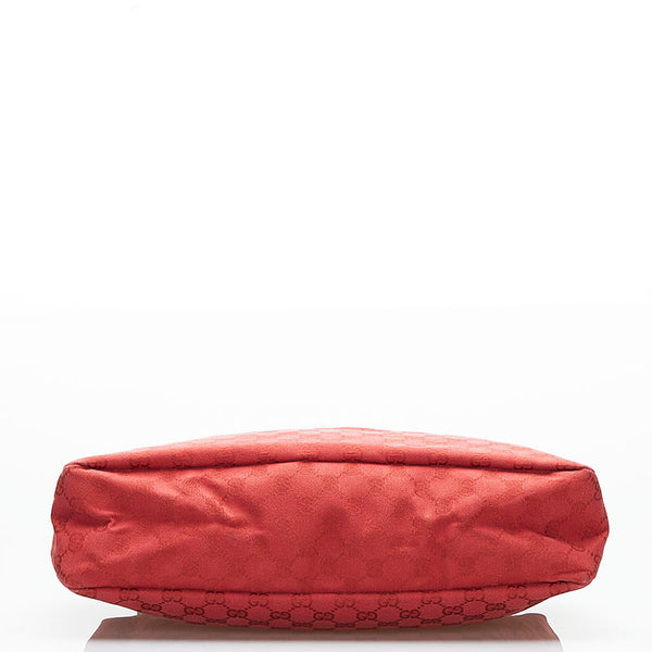 グッチ GGキャンバス ホースビット ショルダーバッグ 115867 レッド キャンバス レザー レディース GUCCI 【中古】