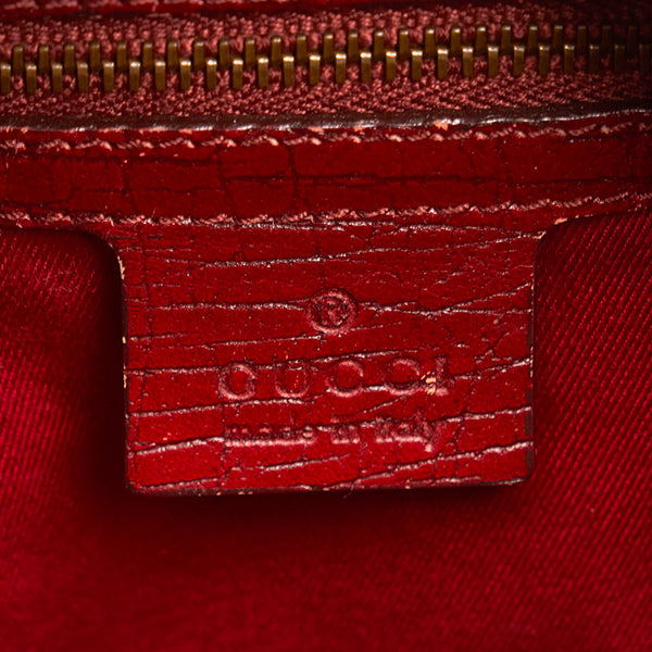 グッチ GGキャンバス ホースビット ショルダーバッグ 115867 レッド キャンバス レザー レディース GUCCI 【中古】