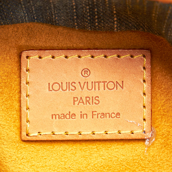 ルイ ヴィトン モノグラム デニム プリーティ ミニ ハンドバッグ M95020 ブルー デニム レザー レディース LOUIS VUITTON 【中古】