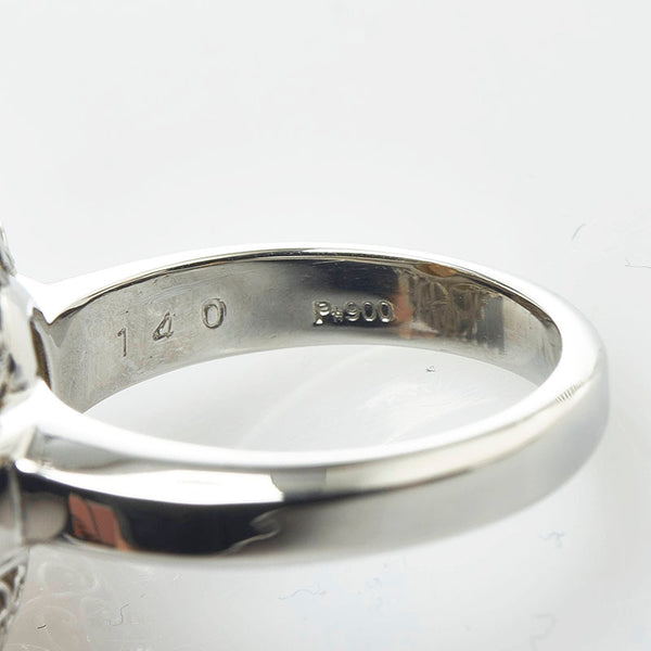 Pt900 プラチナ パール13.5mm ダイヤ1.40ct リング 指輪 レディース 12号 【中古】