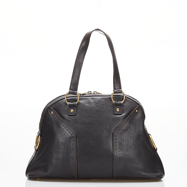 サンローラン ミューズ ハンドバッグ ブラウン レザー レディース SAINT LAURENT 【中古】