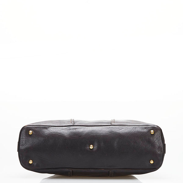 サンローラン ミューズ ハンドバッグ ブラウン レザー レディース SAINT LAURENT 【中古】