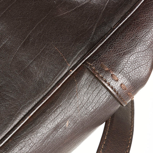 サンローラン ミューズ ハンドバッグ ブラウン レザー レディース SAINT LAURENT 【中古】