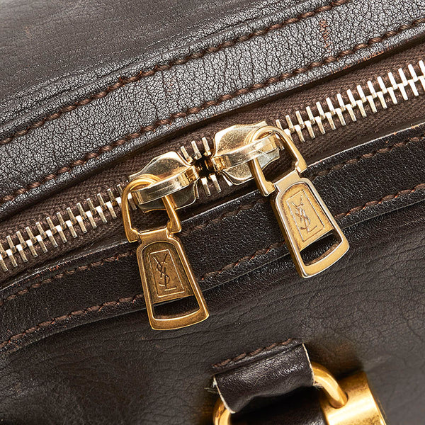 サンローラン ミューズ ハンドバッグ ブラウン レザー レディース SAINT LAURENT 【中古】