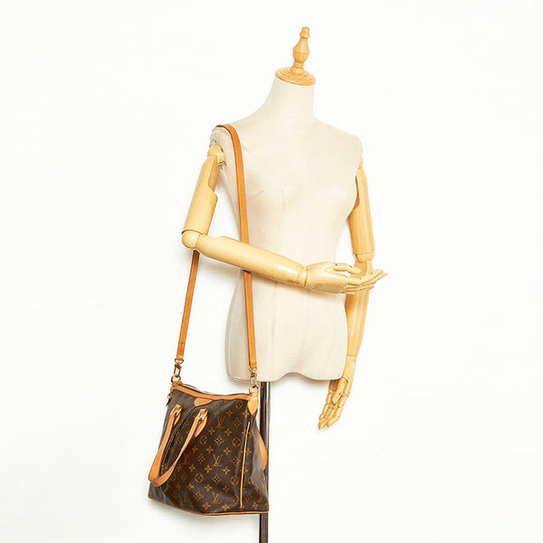 ルイ ヴィトン モノグラム パレルモPM ハンドバッグ ショルダーバッグ 2WAY M40145 ブラウン PVC レザー レディース LOUIS VUITTON 【中古】