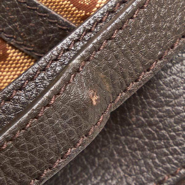 グッチ GGクリスタル アビー 斜め掛け ショルダーバッグ 265691 ベージュ ブラウン PVC レザー レディース GUCCI 【中古】