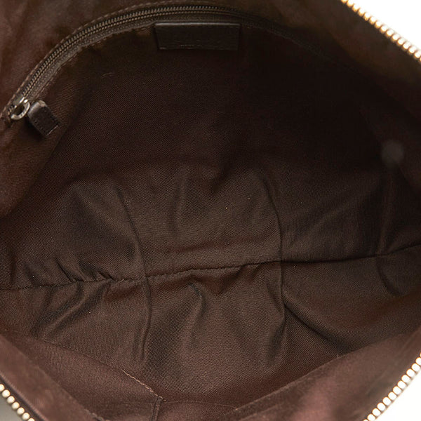 グッチ GGクリスタル アビー 斜め掛け ショルダーバッグ 265691 ベージュ ブラウン PVC レザー レディース GUCCI 【中古】