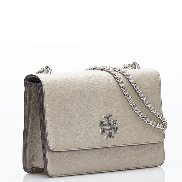 トリーバーチ チェーン ショルダーバッグ 73505 036 グレーヘロン フレンチグレー グレー レザー レディース Tory Burch 【中古】