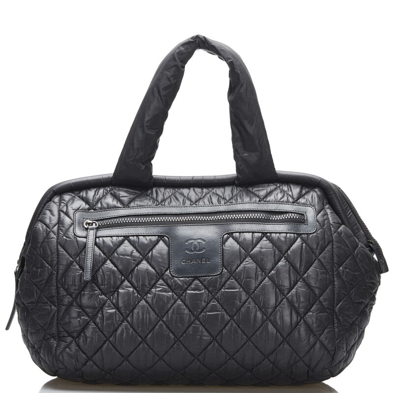 シャネル コココクーン ハンドバッグ トートバッグ ブラック ナイロン レディース CHANEL 【中古】