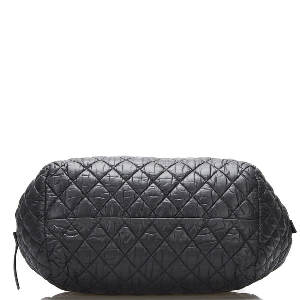 シャネル コココクーン ハンドバッグ トートバッグ ブラック ナイロン レディース CHANEL 【中古】