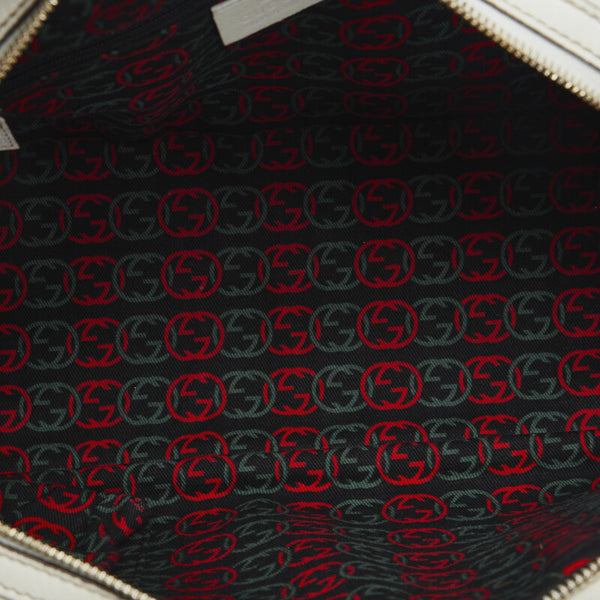 グッチ プリンシー シェリーライン リボン ハンドバッグ 161720 ホワイト レザー レディース GUCCI 【中古】