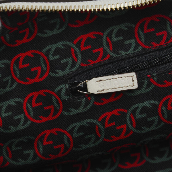 グッチ プリンシー シェリーライン リボン ハンドバッグ 161720 ホワイト レザー レディース GUCCI 【中古】