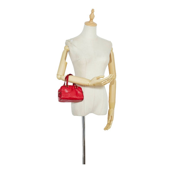 ディオール ミニ ハンドバッグ BM0031 レッド レザー エナメル レディース Dior 【中古】