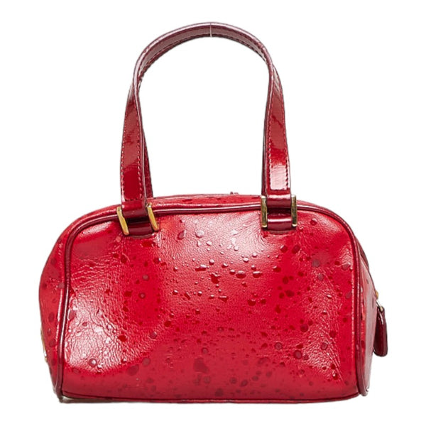 ディオール ミニ ハンドバッグ BM0031 レッド レザー エナメル レディース Dior 【中古】